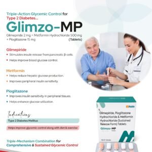 Glimepiride 2 mg + Metformin Hydrochloride 500 mg + Pioglitazone 15 mg